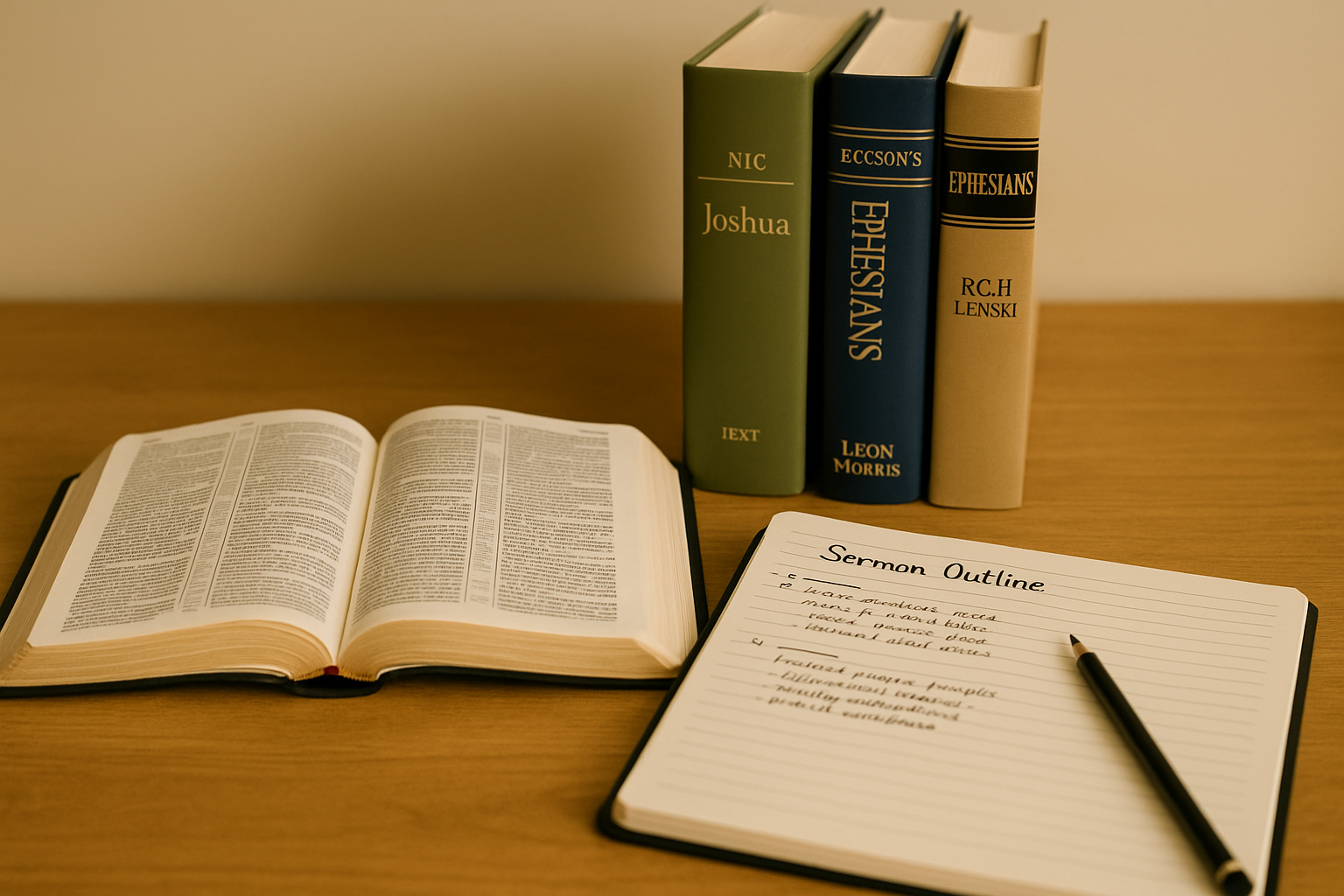 Open Bible, notes and commentaries for sermon preparation